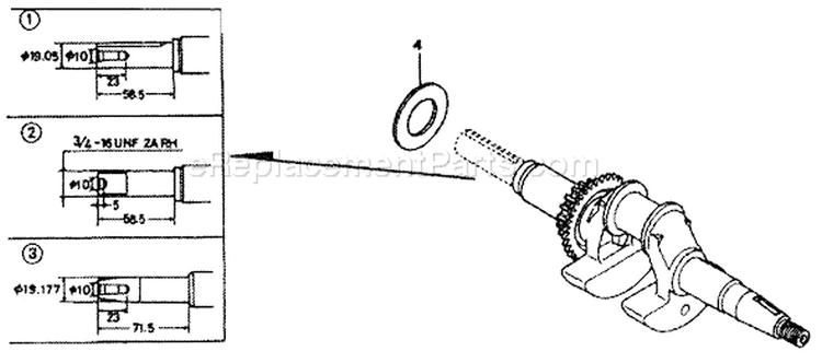 Page H Diagram and Parts List for 1054-0  Briggs and Stratton Pressure Washer